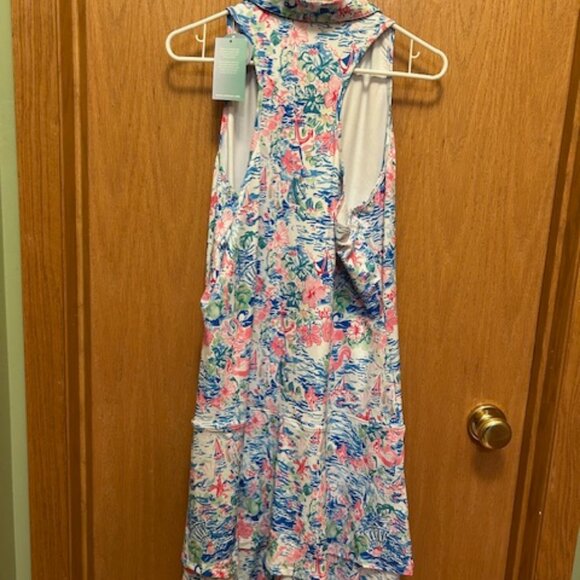 NEW SONEVEN Dress with Shorts! WOmens 2XL Racerback Sleeveless Tropical - Picture 2 of 2